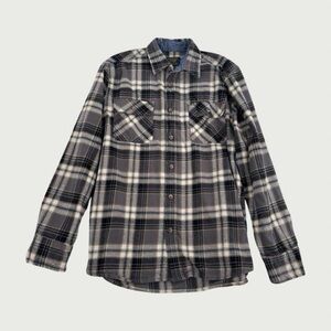 Gray Plaid Flannel Shirt